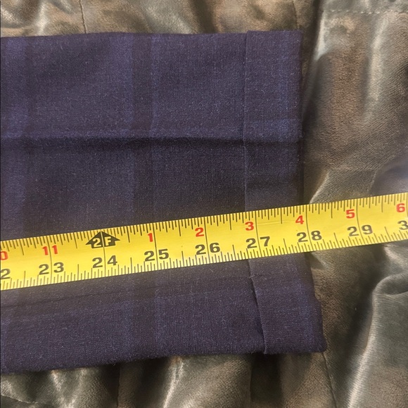 Theory Indra C Grey Plaid Cuff Ankle Slim Straight Leg Wool Blend Pant 6 - Picture 12 of 12